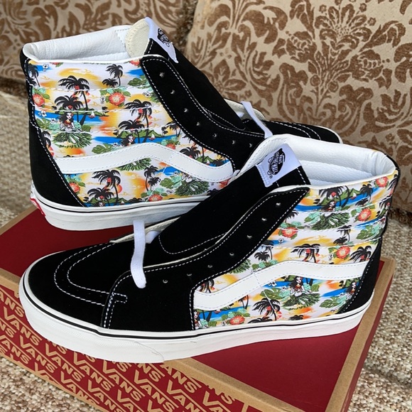 Vans WMNS Sk8-Hi ALOHA Black/True White Sneakers - Picture 12 of 16